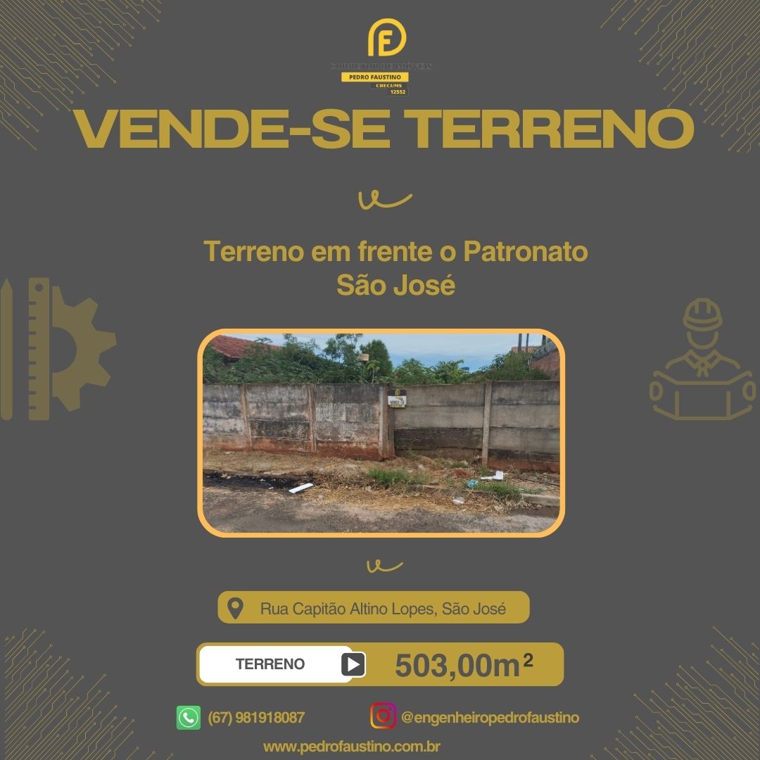 TERRENO GRANDE EM FRENTE AO PATRONATO